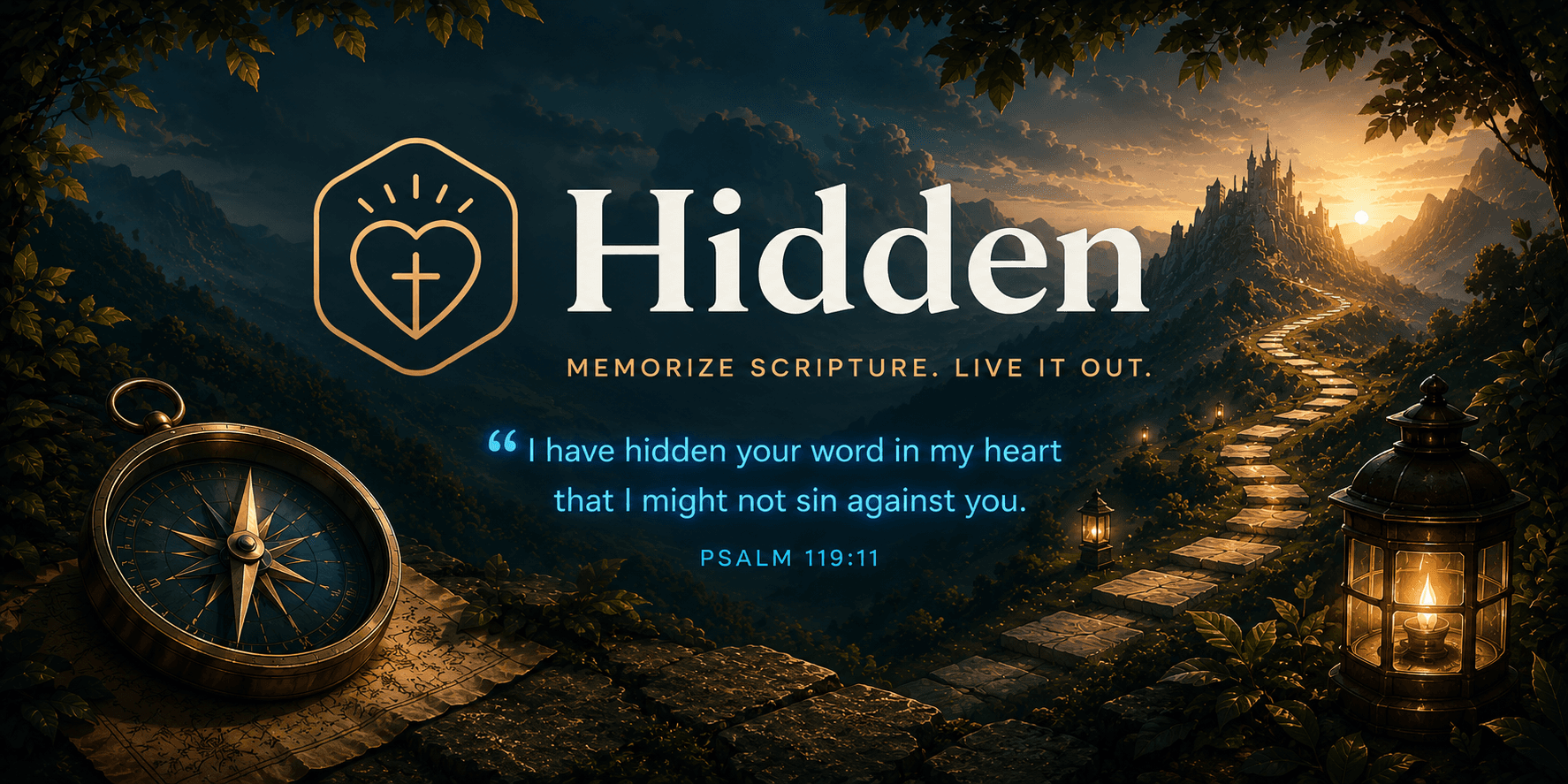 Hidden scripture memory adventure landscape